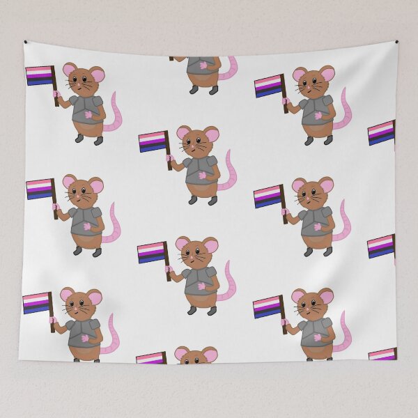 Item preview, Sir Wombleton With Genderfluid Pride Flag designed and sold by ChloeCosDesigns.