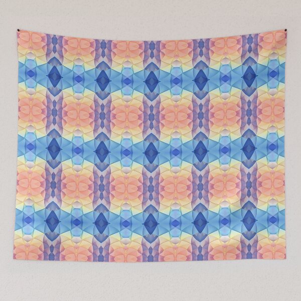 Item preview, Pastel Blue Geometric Pattern | Soft Abstract Prism Mosaic Design designed and sold by Sachie's Studio.