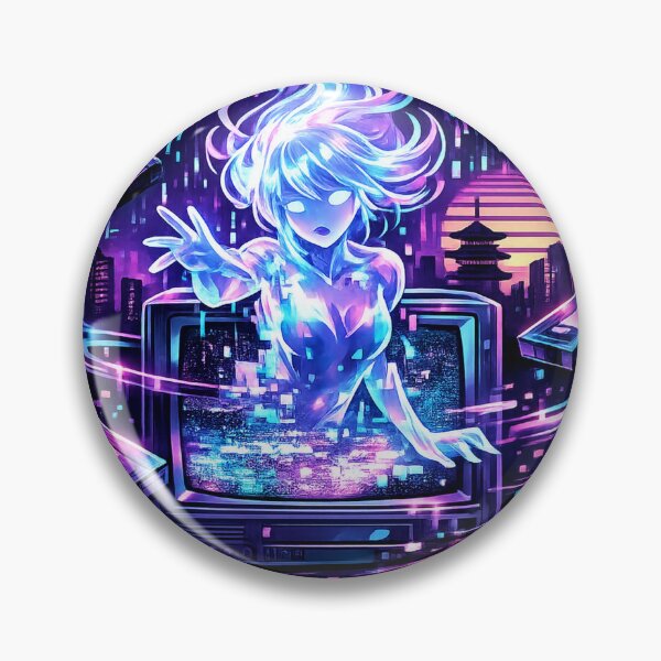 Item preview, Cyber Neon Spirit Glitch Sticker designed and sold by RDcollections.