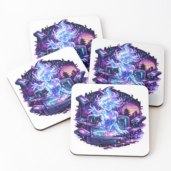 Item preview, Cyber Neon Spirit Glitch Sticker designed and sold by RDcollections.
