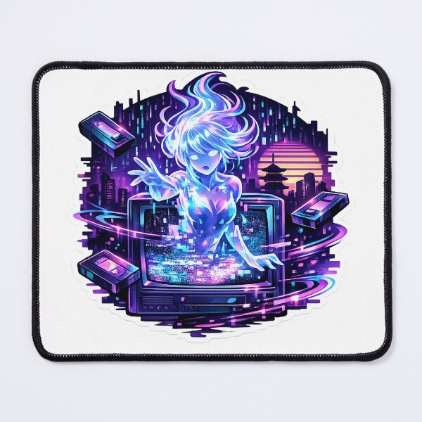 Item preview, Cyber Neon Spirit Glitch Sticker designed and sold by RDcollections.