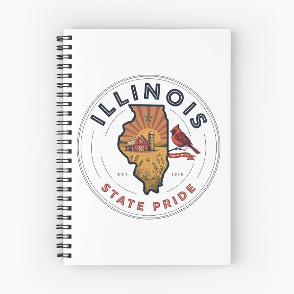 Item preview, Illinois State Pride Vintage Farm & Cardinal Design – Land of Lincoln Retro Illinois Graphic designed and sold by ArcticFoxStudio.
