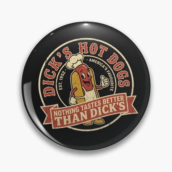 Item preview, Dick's Hot Dogs – Funny Vintage Retro Design designed and sold by Street Warrior Clothing.