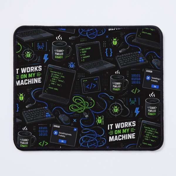 Item preview, It Works on My Machine Dark Mode Chaos designed and sold by DebugLab.