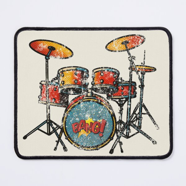 Item preview, Bang Drum Kit Comic Pop Art Vintage Distressed Music Lover Gift designed and sold by alizye.