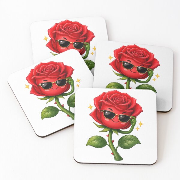 Item preview, Cool Rose Sticker | Stylish Flower Cartoon Character designed and sold by Creativveworrld03.