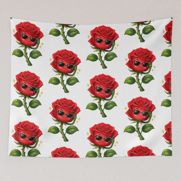 Item preview, Cool Rose Sticker | Stylish Flower Cartoon Character designed and sold by Creativeeworld777.