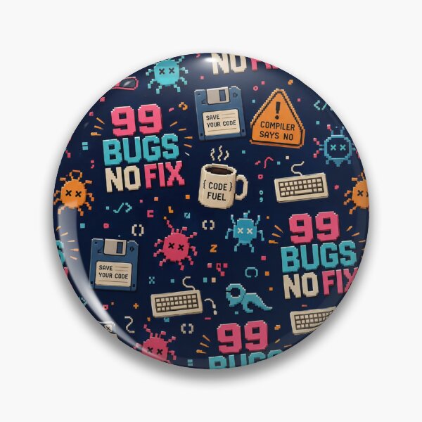 Item preview, 99 Bugs No Fix Retro Developer Pattern designed and sold by DebugLab.