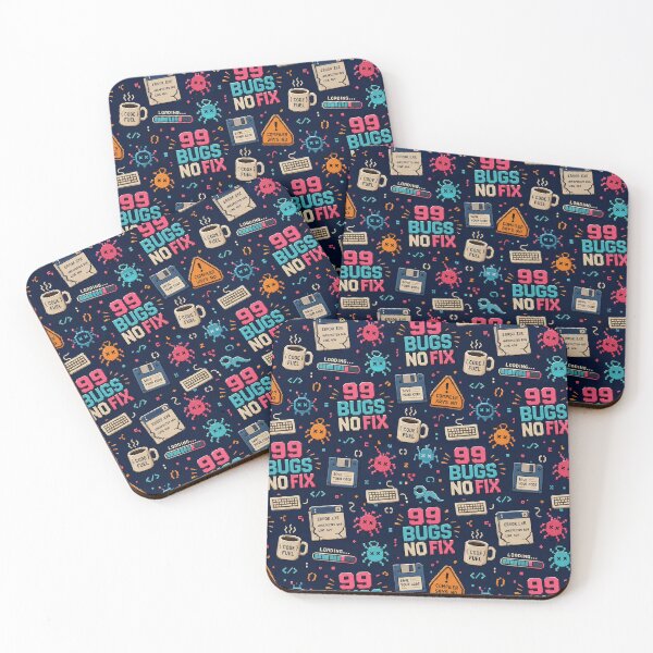 Item preview, 99 Bugs No Fix Retro Developer Pattern designed and sold by DebugLab.