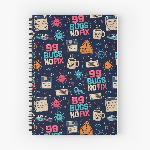 Item preview, 99 Bugs No Fix Retro Developer Pattern designed and sold by DebugLab.