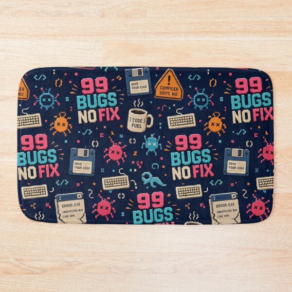 Item preview, 99 Bugs No Fix Retro Developer Pattern designed and sold by DebugLab.