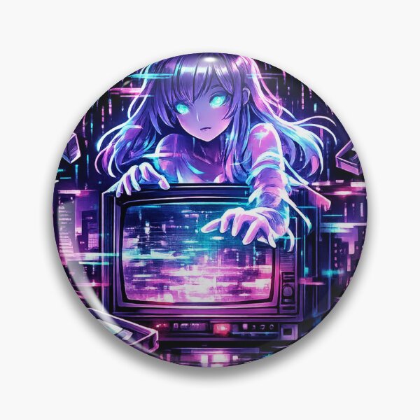 Item preview, Cyber Neon Spirit Glitch Sticker designed and sold by RDcollections.