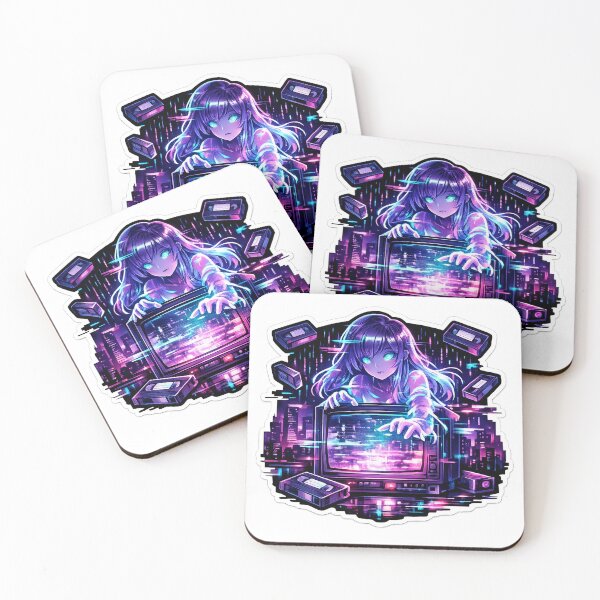 Item preview, Cyber Neon Spirit Glitch Sticker designed and sold by RDcollections.