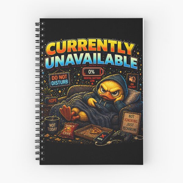 Item preview, Currently Unavailable Duck Shirt | Social Battery Low Introvert Duck T-Shirt | Not Ignoring Just Recharging Funny Burnout Tee designed and sold by FunkyVista.