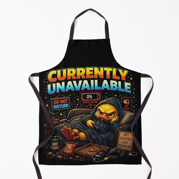 Item preview, Currently Unavailable Duck Shirt | Social Battery Low Introvert Duck T-Shirt | Not Ignoring Just Recharging Funny Burnout Tee designed and sold by FunkyVista.