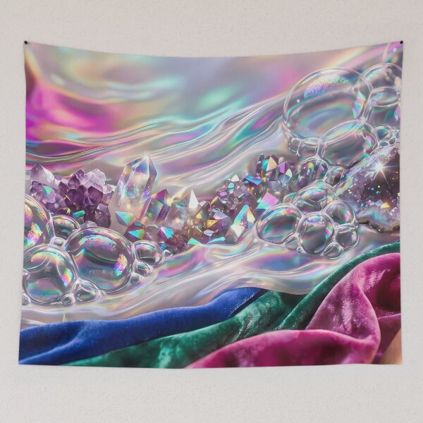 Item preview, Blue Red Cosmic Landscapes Celestial Wonders Surreal Imagination designed and sold by ART ATTACK ZONE.
