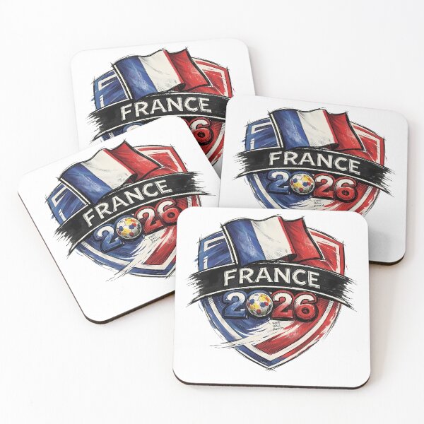Item preview, France 2026 Football Crest Soccer Shield Hand-Drawn Emblem designed and sold by Ayiyi Shop.