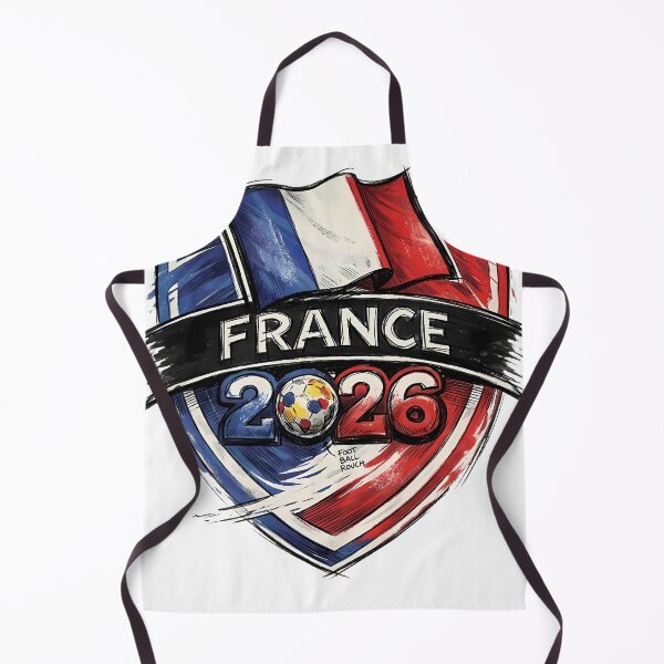 Item preview, France 2026 Football Crest Soccer Shield Hand-Drawn Emblem designed and sold by Ayiyi Shop.