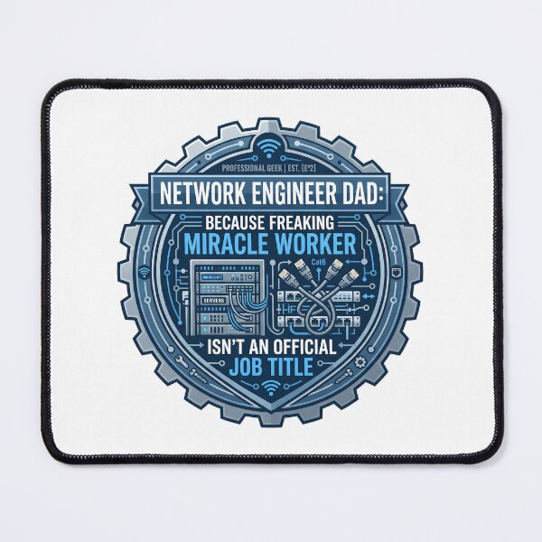 Item preview, Network Engineer Dad Shirt | IT Father Gift | Miracle Worker Not Official Job Title designed and sold by Osmose-Studio.