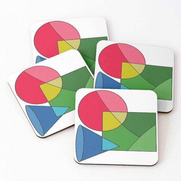 Item preview, Geometric colored abstract design with intersected shapes designed and sold by AndysTeeShop.