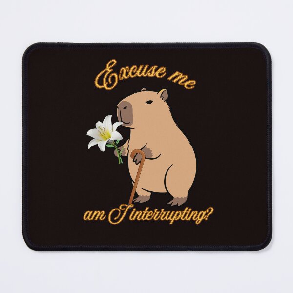 Item preview, Excuse Me, Am I Interrupting? Funny Capybara Vintage Cartoon designed and sold by Tadeusz1.