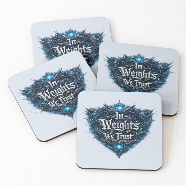 Item preview, In Weights We Trust – Gothic Deep Learning Design designed and sold by Nerd Romance Café.