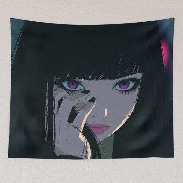 Item preview, Violet Gaze Behind the Veil designed and sold by oanaunciuleanu.