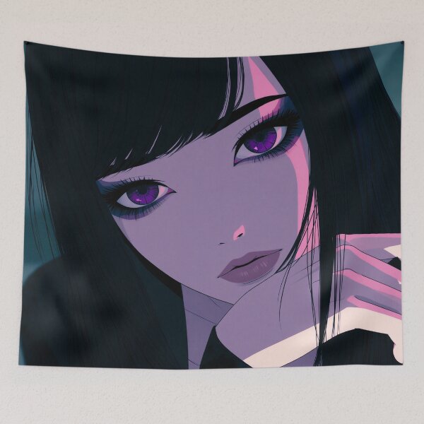 Item preview, Violet Gaze Behind the Veil designed and sold by oanaunciuleanu.