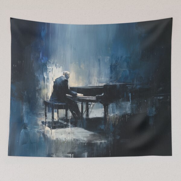 Item preview, Abstract Pianist in Midnight Blue designed and sold by Rtymer.