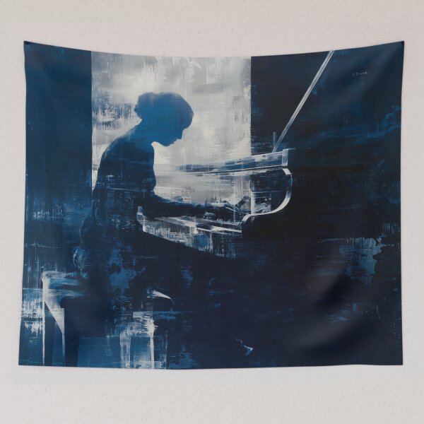 Item preview, Abstract Pianist in Midnight Blue designed and sold by Rtymer.