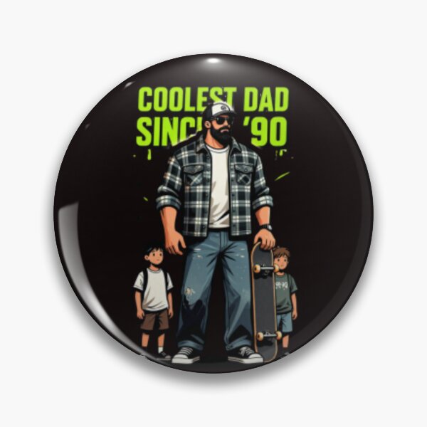 Item preview, Coolest Dad Since 1990 Skateboard Fatherhood designed and sold by Tsugraf Designs.