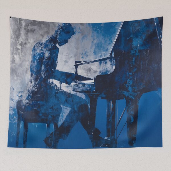 Item preview, Abstract Pianist in Midnight Blue designed and sold by Rtymer.