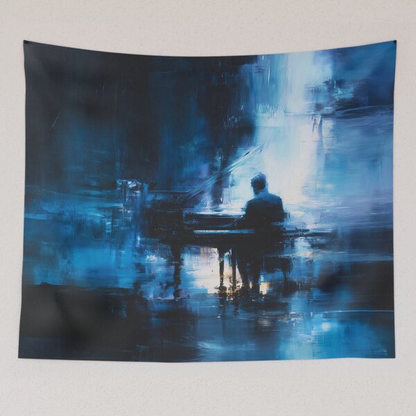 Item preview, Abstract Pianist in Midnight Blue designed and sold by Rtymer.