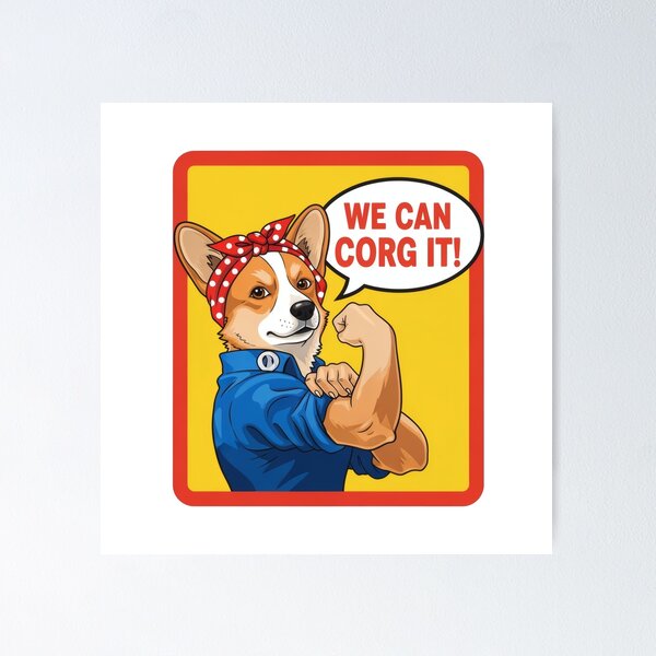 Item preview, We can do it Corgi parody designed and sold by HobClub.