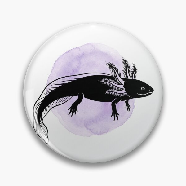 Item preview, Minimalist Melanoid Axolotl Lavender Art designed and sold by DuckOddity.