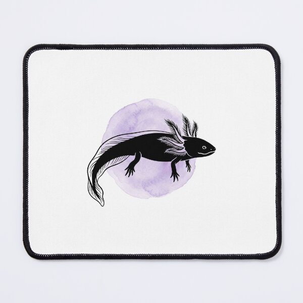 Item preview, Minimalist Melanoid Axolotl Lavender Art designed and sold by DuckOddity.