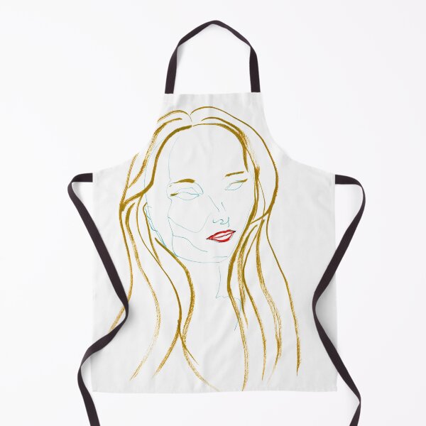 Item preview, Woman with Golden Hair and Red Lips — Ink Portrait Drawing designed and sold by essentialink.