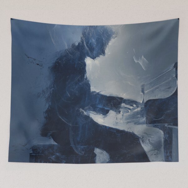 Item preview, Abstract Pianist in Midnight Blue designed and sold by Rtymer.
