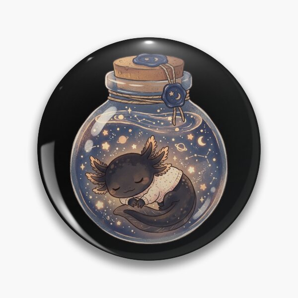 Item preview, Cozy Starry Jar Melanoid Axolotl Sleeping Comfort designed and sold by DuckOddity.