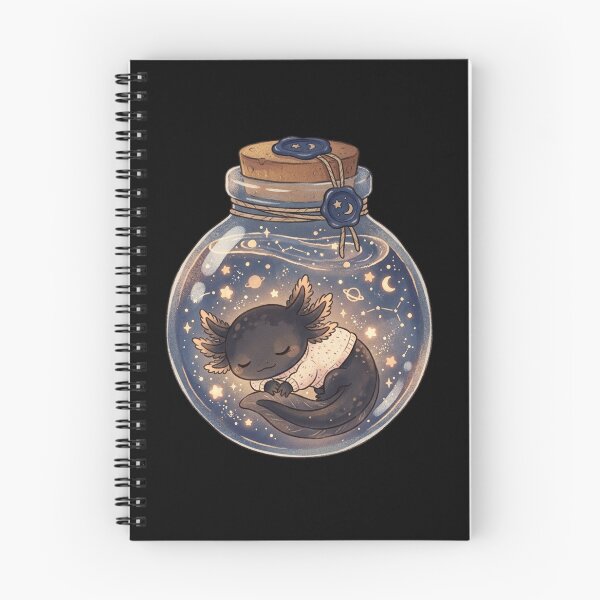 Item preview, Cozy Starry Jar Melanoid Axolotl Sleeping Comfort designed and sold by DuckOddity.
