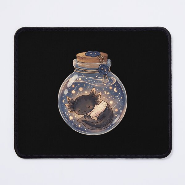 Item preview, Cozy Starry Jar Melanoid Axolotl Sleeping Comfort designed and sold by DuckOddity.