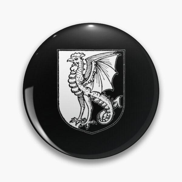 Item preview, Medieval Cockatrice Sigil (b & w) designed and sold by Dungeon-Shop.