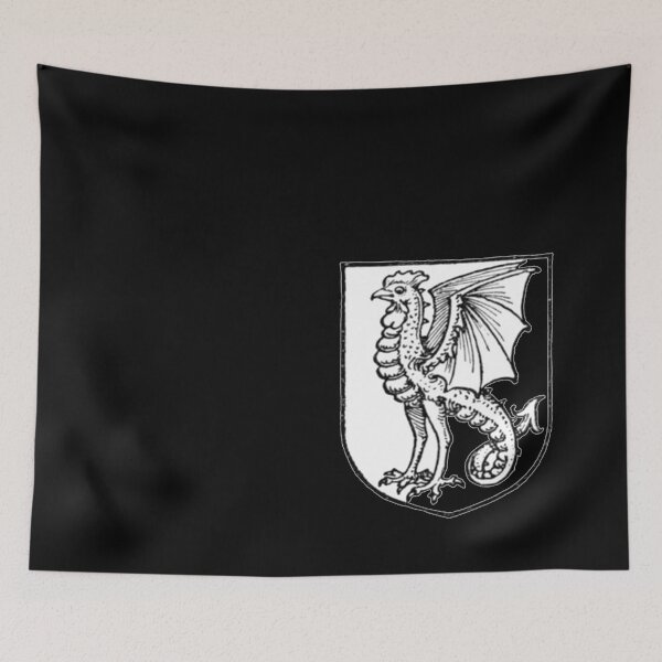 Item preview, Medieval Cockatrice Sigil (b & w) designed and sold by Dungeon-Shop.
