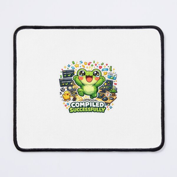Item preview, Frog Celebrates Successful Code Compilation designed and sold by Cozy404Lab.