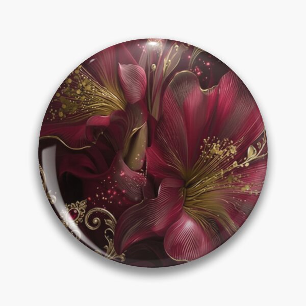 Item preview, Luxury Floral  Art - Crimson Velvet Floral Majesty designed and sold by MiraLumeStudio.