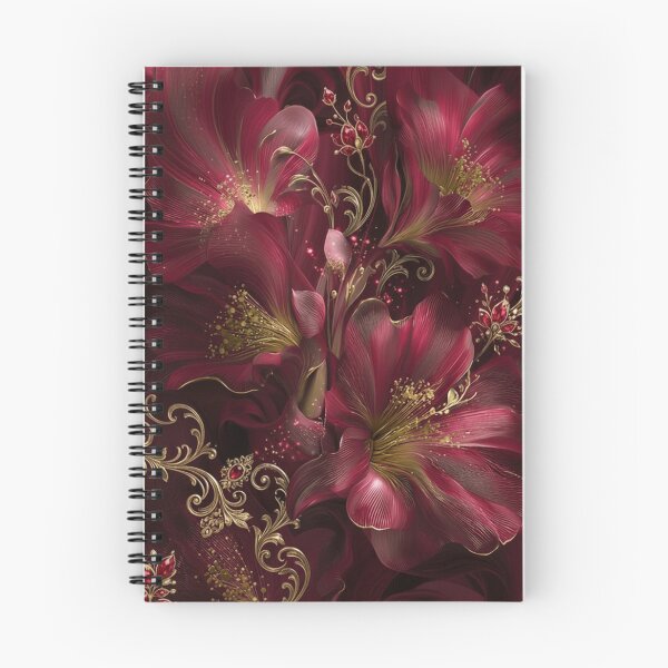 Item preview, Luxury Floral  Art - Crimson Velvet Floral Majesty designed and sold by MiraLumeStudio.