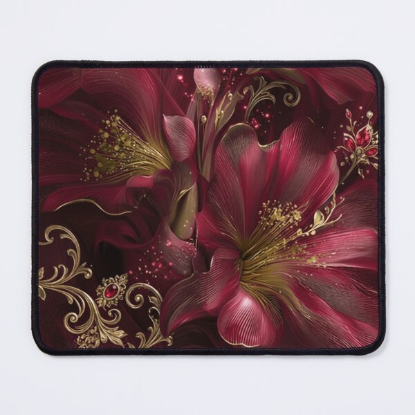 Item preview, Luxury Floral Art - Crimson Velvet Floral Majesty designed and sold by MiraLumeStudio.