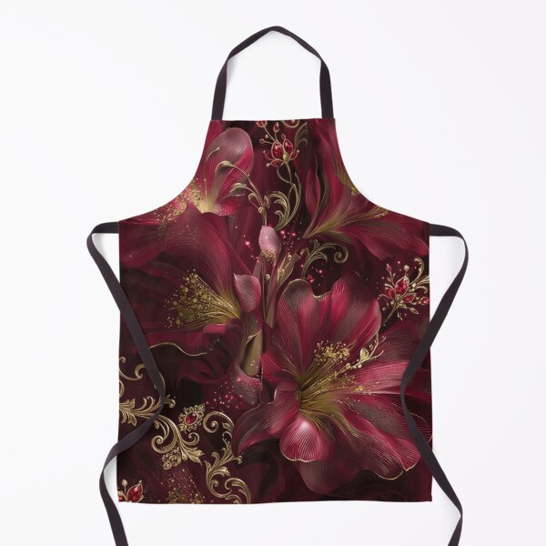 Item preview, Luxury Floral Art - Crimson Velvet Floral Majesty designed and sold by MiraLumeStudio.