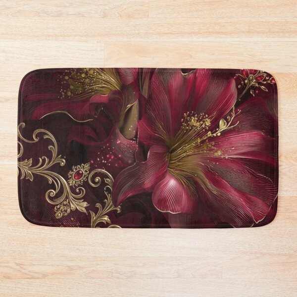 Item preview, Luxury Floral  Art - Crimson Velvet Floral Majesty designed and sold by MiraLumeStudio.