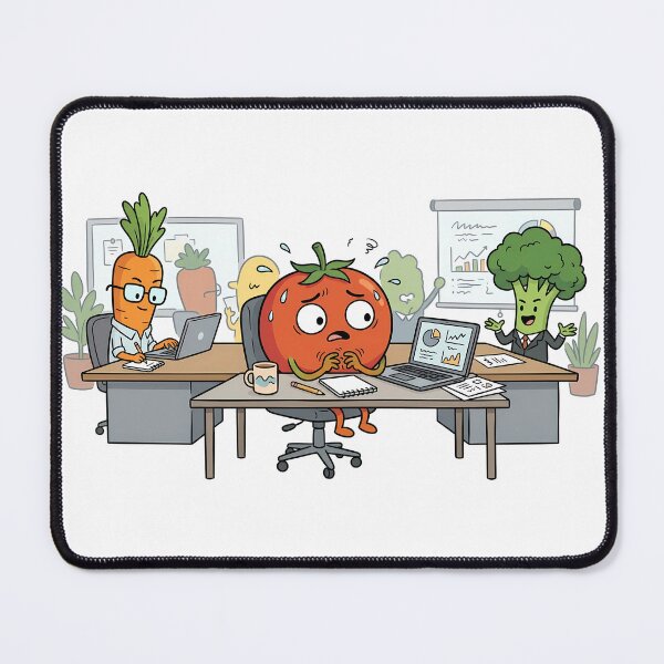 Item preview, Stressed Tomato – Office Vegetables designed and sold by Elena'sMoodBuddies.